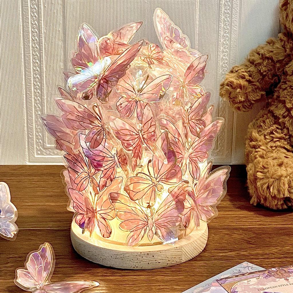 Luminous Butterfly Night Light Ornament - Ancient Style for TV Cabinet or Desk Decor