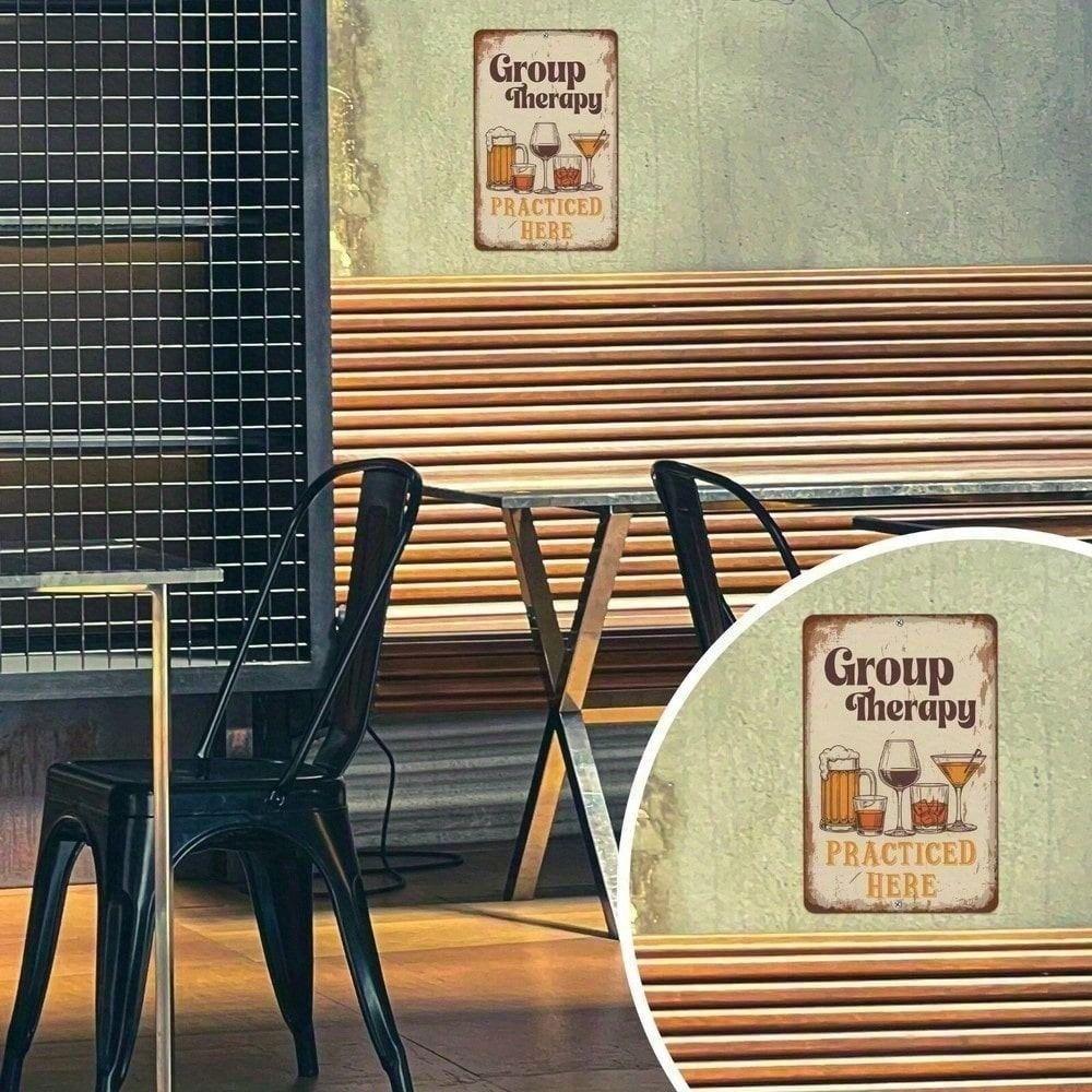 Vintage Metal Beer Sign, Flat Wall Panel, Rustic Decor for Pub, Patio & Bar