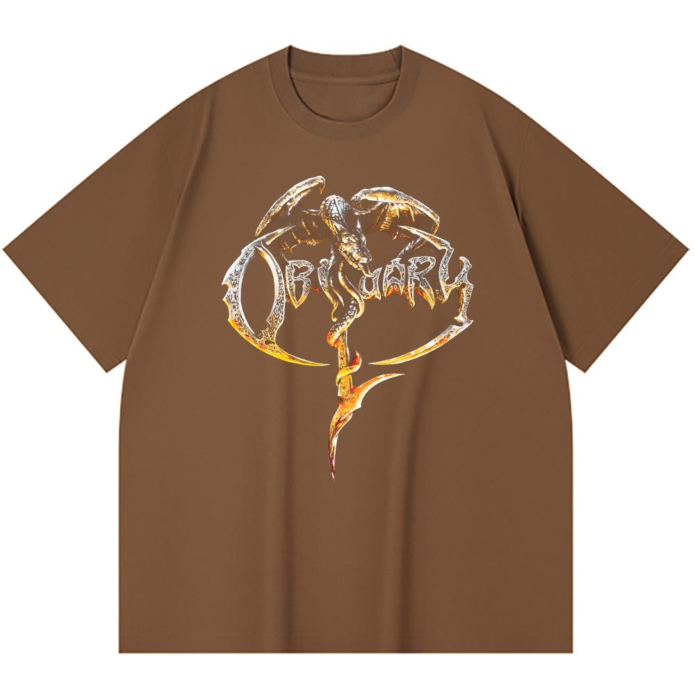 Tricou Heavy Metal 230 Gsm 100% Bumbac Imprimeu Trupă Rock Muzică Populară Tricou Unisex din Bumbac Gros