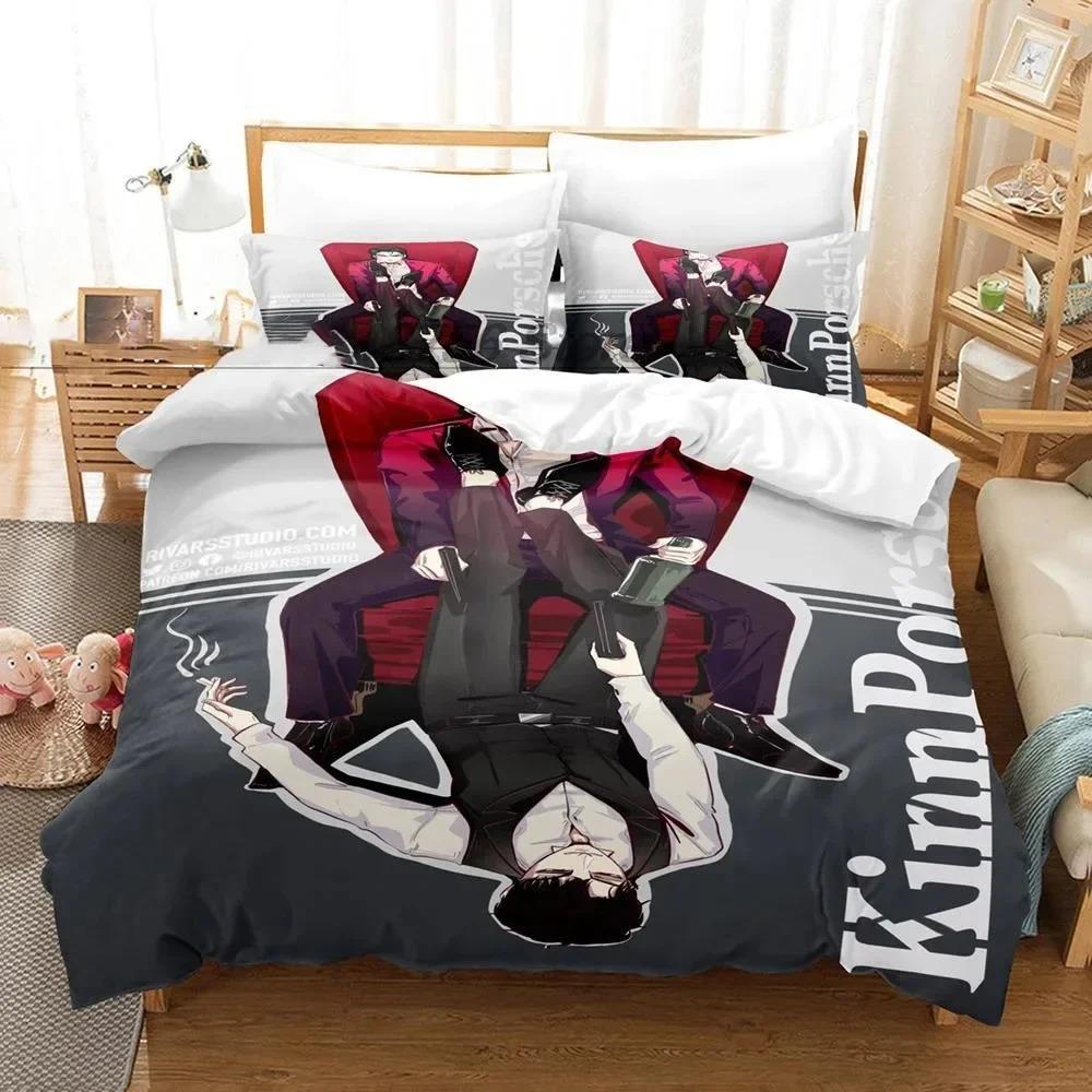 KinnPorsche Mileapo Bettwäsche-Set für Jungen und Mädchen, Twin Queen Size, Bettbezug, Kissenbezug, Bett, Kinder, Erwachsene, Mode, Heimtextilien