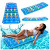Inflatable Beach Mattress Pump-Up For Swimming Pocket-Blue 173X63 Cm