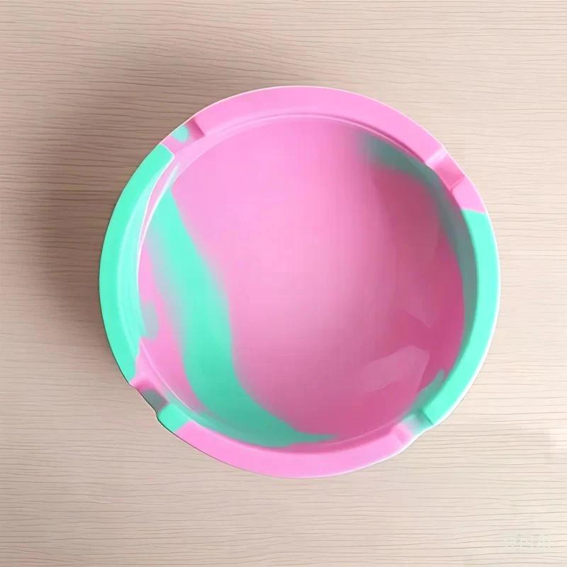 Portable Camouflage Ashtray Anti-scalding Cigarette Holder Environmentally Friendly Soft Round Silicone Ashtray Ashtray Holder