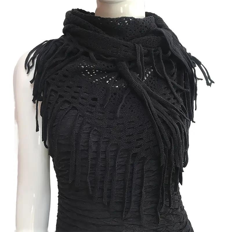 Women's European-Style Tassel Shawl: Summer Sun Protection, Triangle Scarf, Knit Cardigan, Beach Cover-Up