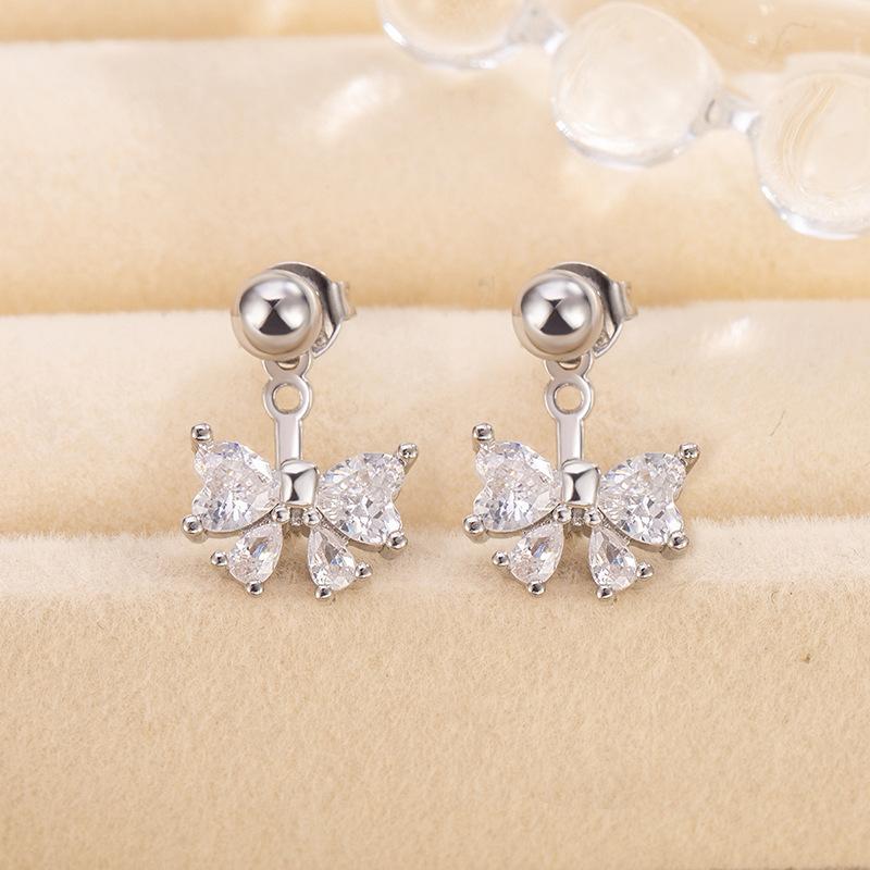 

2.0cttw D Color All Moissanite Hoop Earrings For Women S925 Copper Bull Head Wedding Stud Earring Plated 18K Zircon