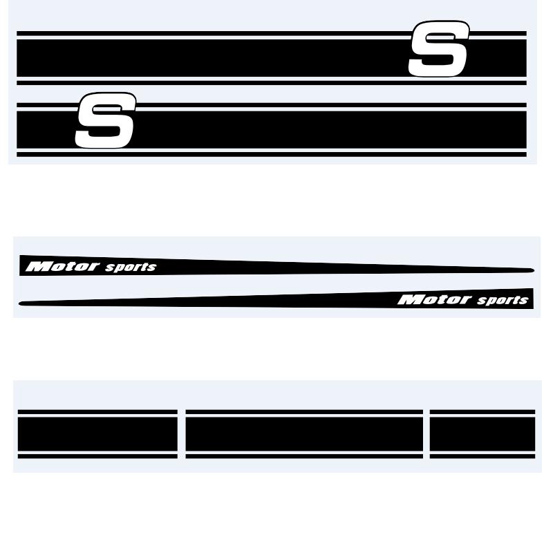 Universal Car Whole Body Sport Stickers And Decals Auto Accessories For Suzuki Volvo Tesla Skoda VW Volkswagen Smart Seat Subaru