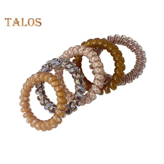 5Pcs Small Spiral Hair Coils High Elastic Ponytail Holder Women Adjustable Phone Cord Hair Ties Versatile Scrunchie Hair Accessories