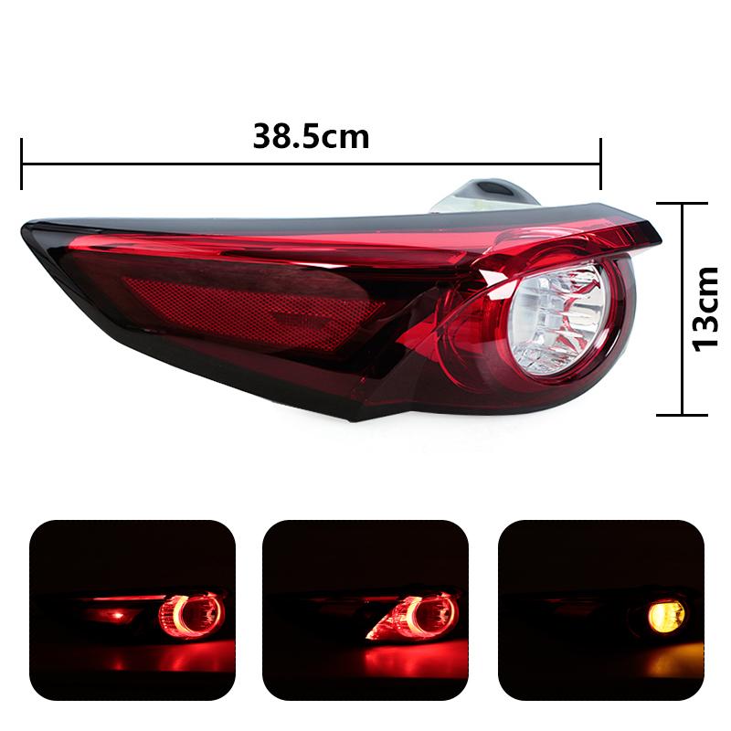 For Mazda CX-9 CX9 2016-2025 US Version LED Rear Tail Light Reversing Lamp Warning Stop Brake Lamp Signal Lamp Car Accessorie