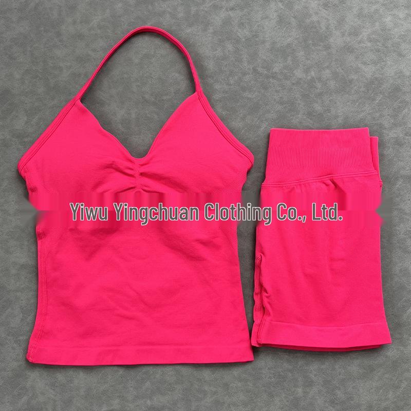 Women's High Elasticity Yoga Set: Strap Top & Butt-Lifting Leggings