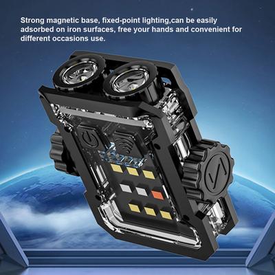 Kleine Schlüsselanhänger-Taschenlampe, Dual-LED-COB, hohe Helligkeit, magnetische Basis, LED-Anzeige, multifunktional