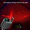 One-to-five vehicle mobile phone charger, supporting super-fast charging, with ambient light and starry sky light