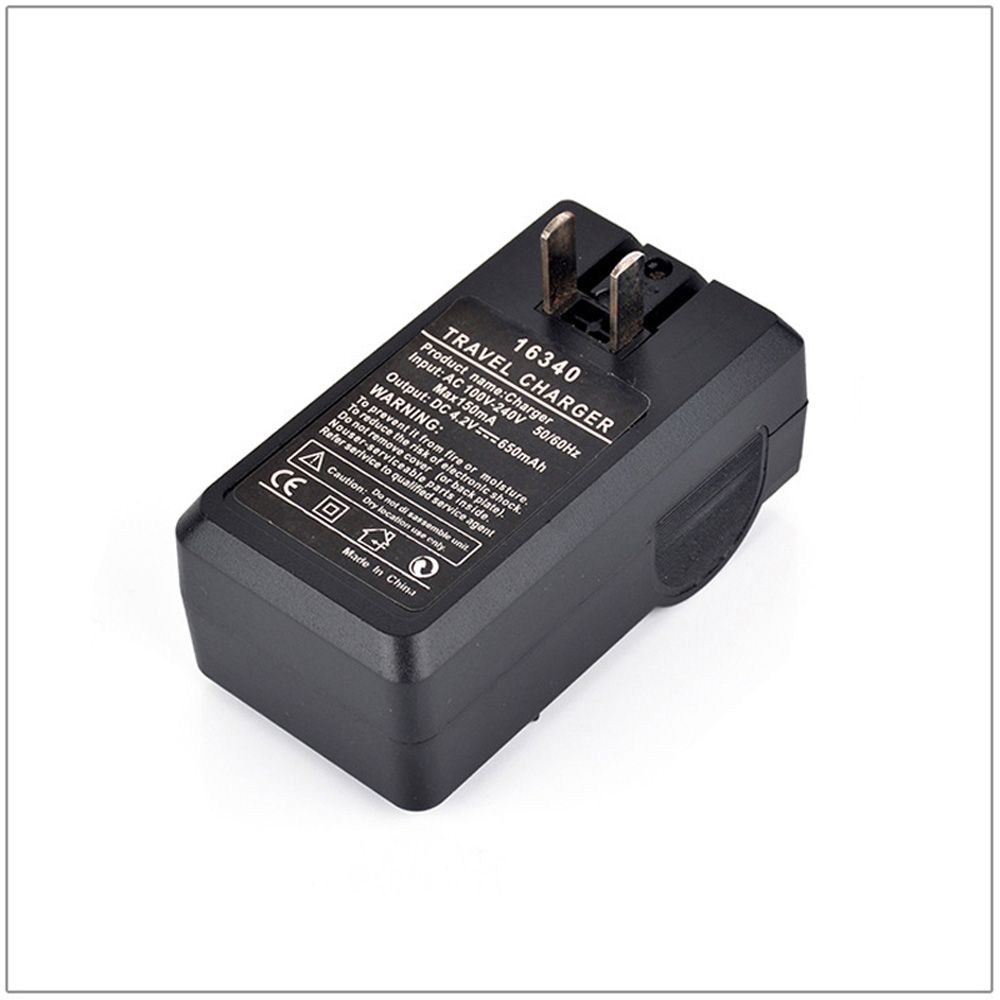 New CR123A Travel Rechargeable Wall Charger for LED Flashlight Li-ion Battery Charger
