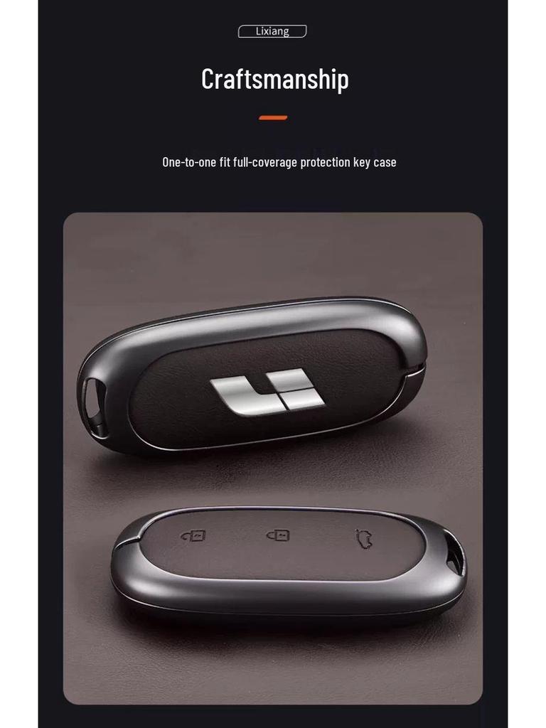 Ideal L6-L9 Key Case: Premium Full-Coverage Metal Shell for Car Accessories, Suitable for Men and Women.