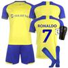2223 Al-Nassr FC Conjunto de Camisa de Futebol Casa Calções Meias Novo Calções Meias Tamanhos Adulto Trajes