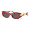 Exquisite Personalized Temple Design Acetate Cat Eye Sunglasses Women's Red 37991433 VE 4501 554287-Red 54/19/145 - H.33