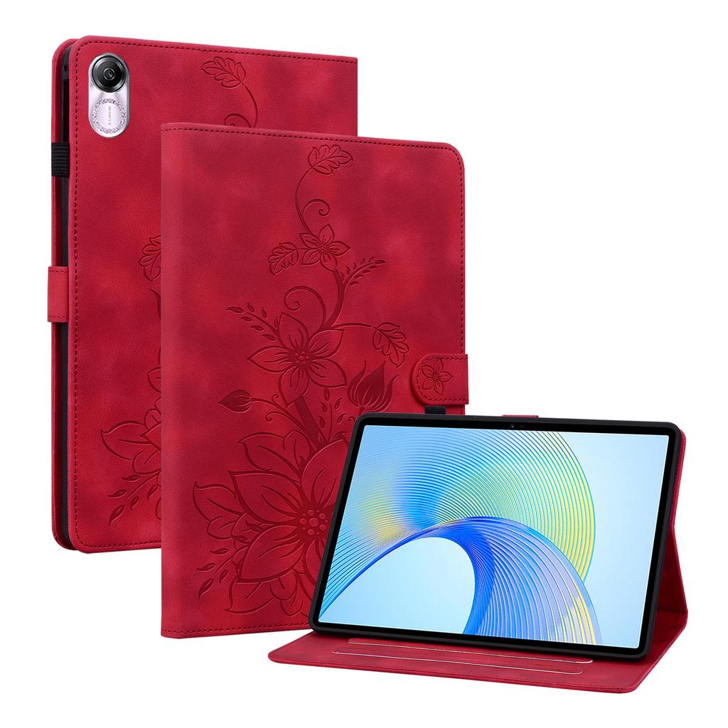 For Honor Pad X8 Pro. PU Leather Exquisite Floral Embossed Design Tablet Case