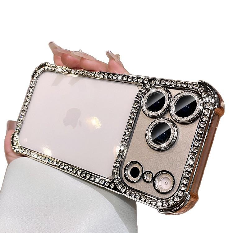 

Star Diamond Airbag Drop-Proof Case with Glitter Lens Film for Apple iPhone 17 Pro Max & 16 iPhone 17