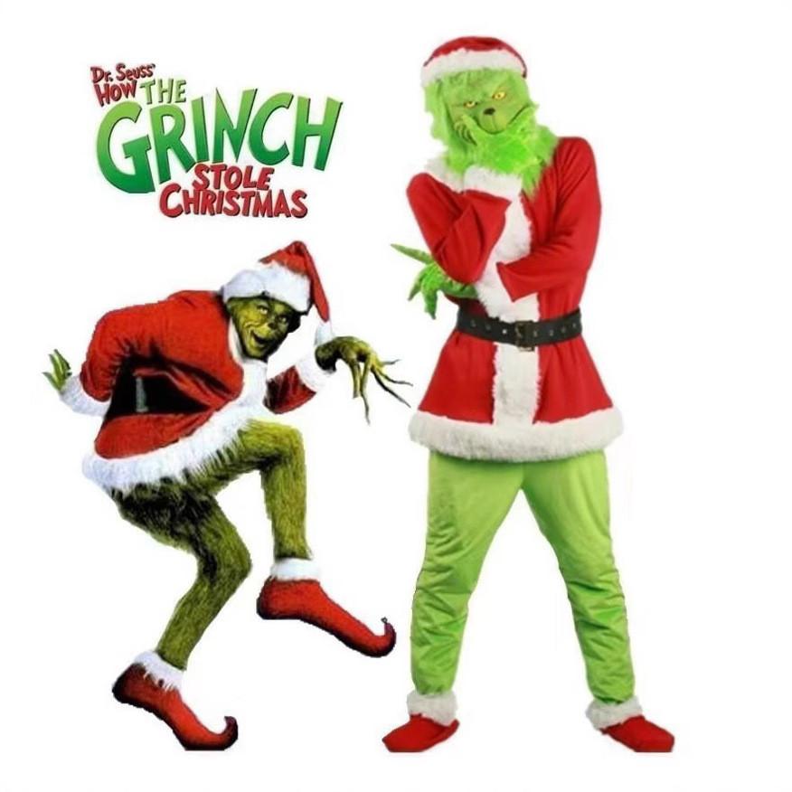 Halloween And Christmas Grinch Stole Christ Cosplay Costume Accessory Set For Party Wear