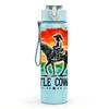 1PC Little Cowboy Horse Rider Western Print 750ml Color Plastic Sports Water Bottle Leakproof Flip Straw Lid Suitable for Sports Office Home Use