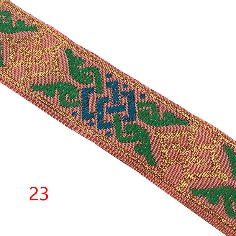 Diy handgefertigte Materialien 1 Streifen 7 Meter 2,5 cm Stickerei Ethnische Spitze Computer Jacquard Vorhang Heimtextilien Kleidung Spitzenzubehör