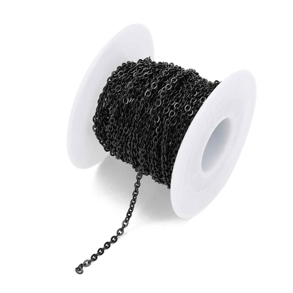 10yards/roll Stainless Steel Chains 1/1.5/2/2.5/3mm Twist Link Chain for Jewelry Making DIY Necklace Bracelet Supplies Wholesale