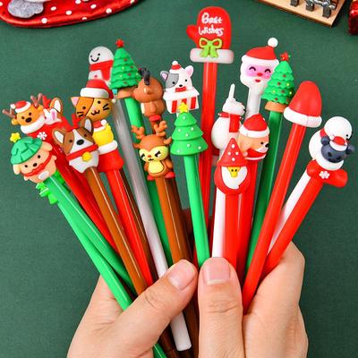 Caneta Gel Criativa e Fofa de Natal para Estudantes - Papelaria Presente Perfeito para as Festas