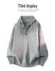 Men's Heavyweight Solid Color Knit Hooded Sweater - Loose Fit Casual Pullover for Autumn/Winter