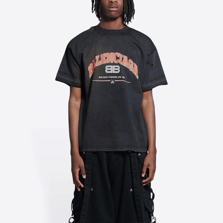 Balenciaga Maison Balenciaga Tričko Střední střih 'Černá' Pánské 612966TLVJ11074