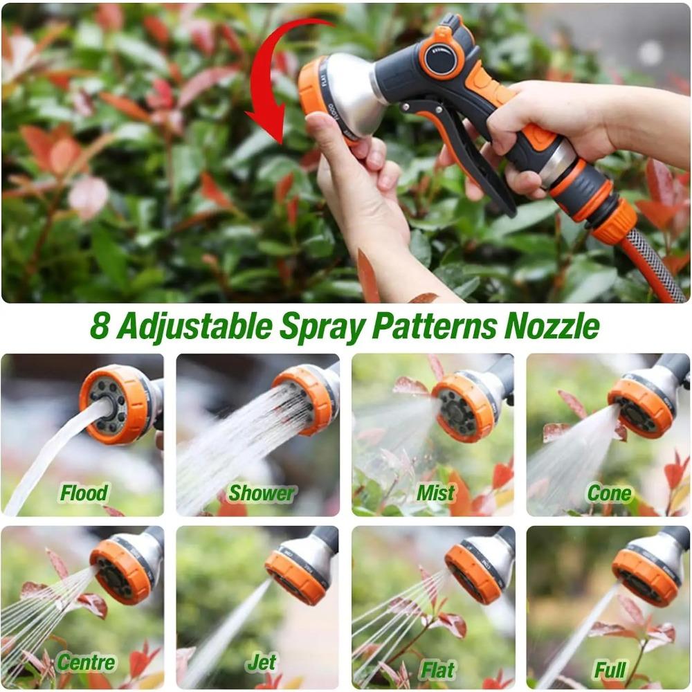 Garden Watering Gun 8 Modes High Pressure Sprayer Adjustable Irrigation Watering Nozzle for Plant Lawn Yard Watering Sprinkler