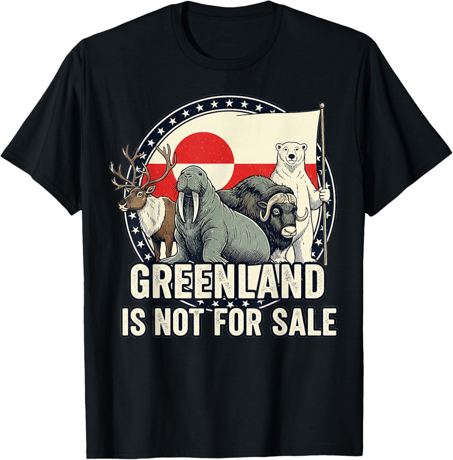 Greenland Not for Sale Greenland Flag Animals Greenlanders T-Shirt S разноцветный