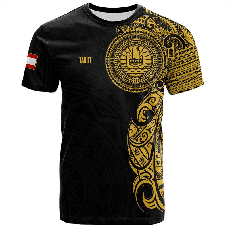 2026 Tahiti Tričko s 3D potiskem pro muže Polynéské grafické tričko Módní topy Krátký rukáv Letní Street Oversized trička