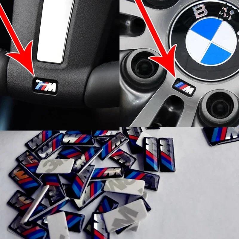 10Pcs Car Steering Wheel Hub Caps Center M Emblem Badge Sticker DIY Sticker For BMW M F31 F34 F32 E52 E53 E60 E90 E91 E92 E93