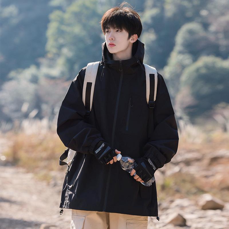 

Куртка мужская три в одном с капюшоном весенне-осенняя для активного отдыха, альпинизма, американская, женская водонепроницаемая и ветрозащитная S