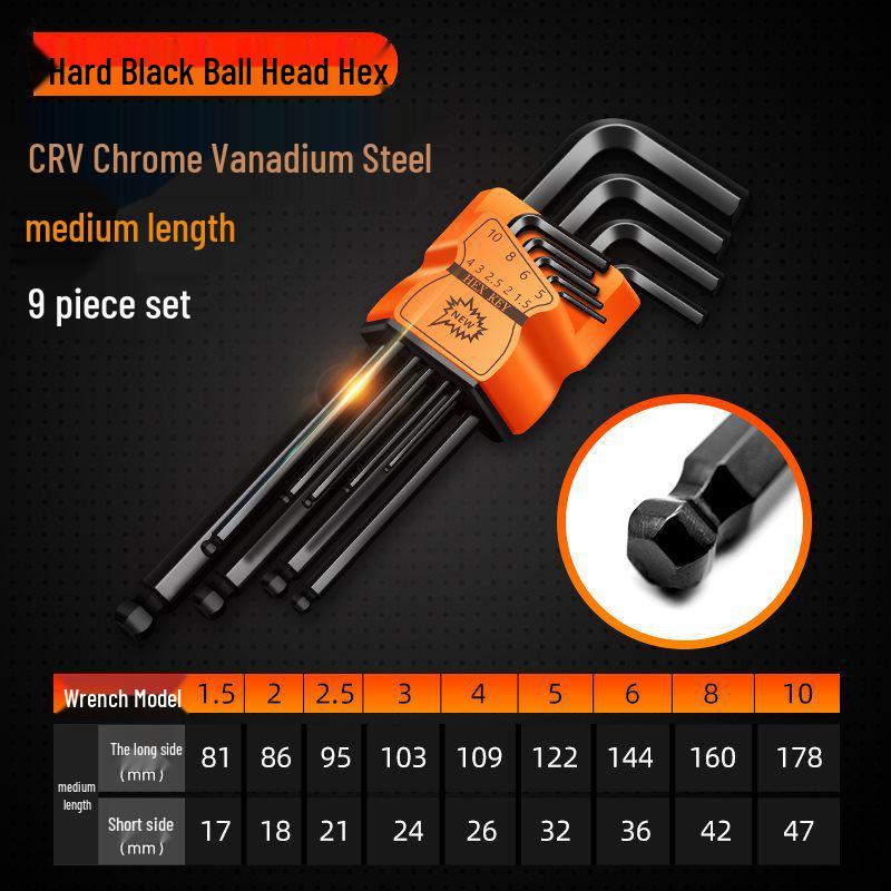 Torx Hex Key Wrench Set - 6-Piece Hexagon Screwdriver Tools
