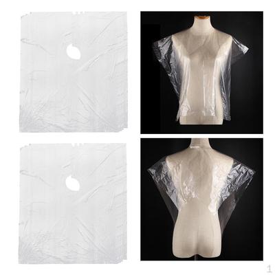 50x Disposable Haircut Cloak Robe Cloth Dresses Headdress 64x84cm