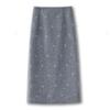 Elegant Woolen High Waist A-line Skirt with Bow Embroidery for Women - Winter 2025 Collection