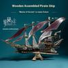 Master Of Mystery Future Pirate Ship Wooden Assembly Model Desktop Decoration Friend'S Birthday Gift Boutique Gift Box Set