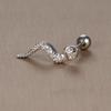 Gold Stainless Steel Earrings with Zircon Studs - Creative and Elegant Design