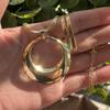 Edelstahl Übertrieben Punk Groß Rund O-förmig Anhänger Halskette Damen Herren Klobig Schlangen Klinge Kette Grunge Steampunk Schmuck