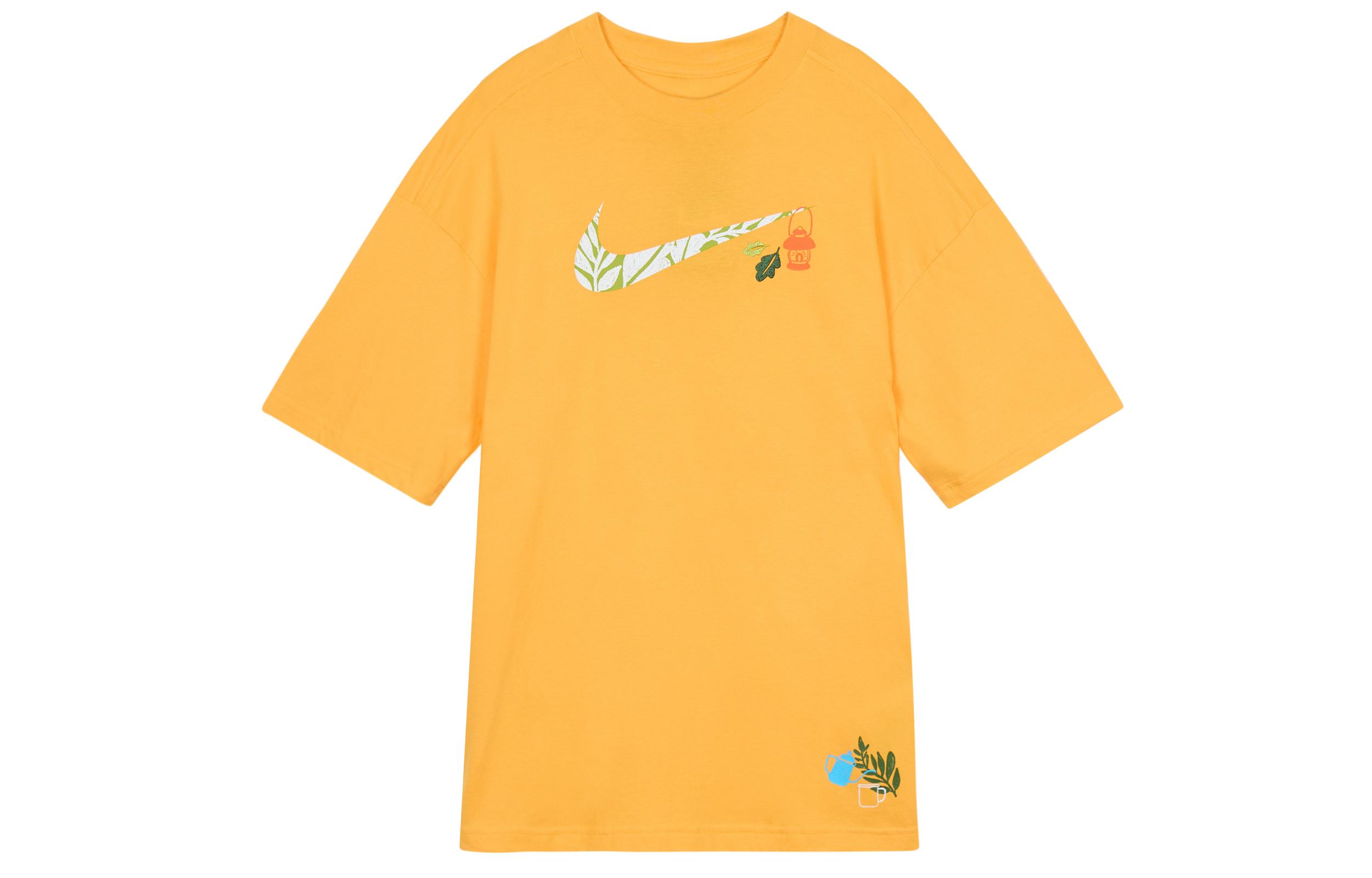 Nike Sportswear Drop Shoulder Sleeve T Shirt Women s Sun Dial Yellow FN3711-717 L