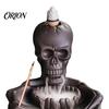 Soporte Quemador de Incienso Esqueleto, Soporte de Conos de Cascada de Flujo Inverso, Difusor de Varillas Artístico de Calavera Gótica para Decoración del Hogar de Halloween, Accesorio de Meditación