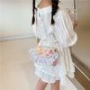 Girls Kids Shoulder Bag Made Of Fine Fiber With Cute Spliced Pattern