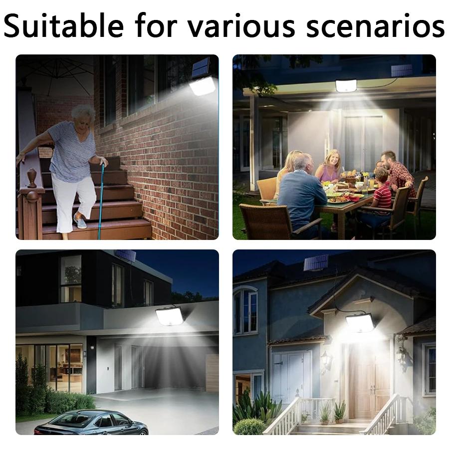 Solar Light Outdoor Super Bright Motion Sensor Strong Power 238 LED Solar Lamp IP65 Waterproof 3 Modes Garden Wall Street Lamp