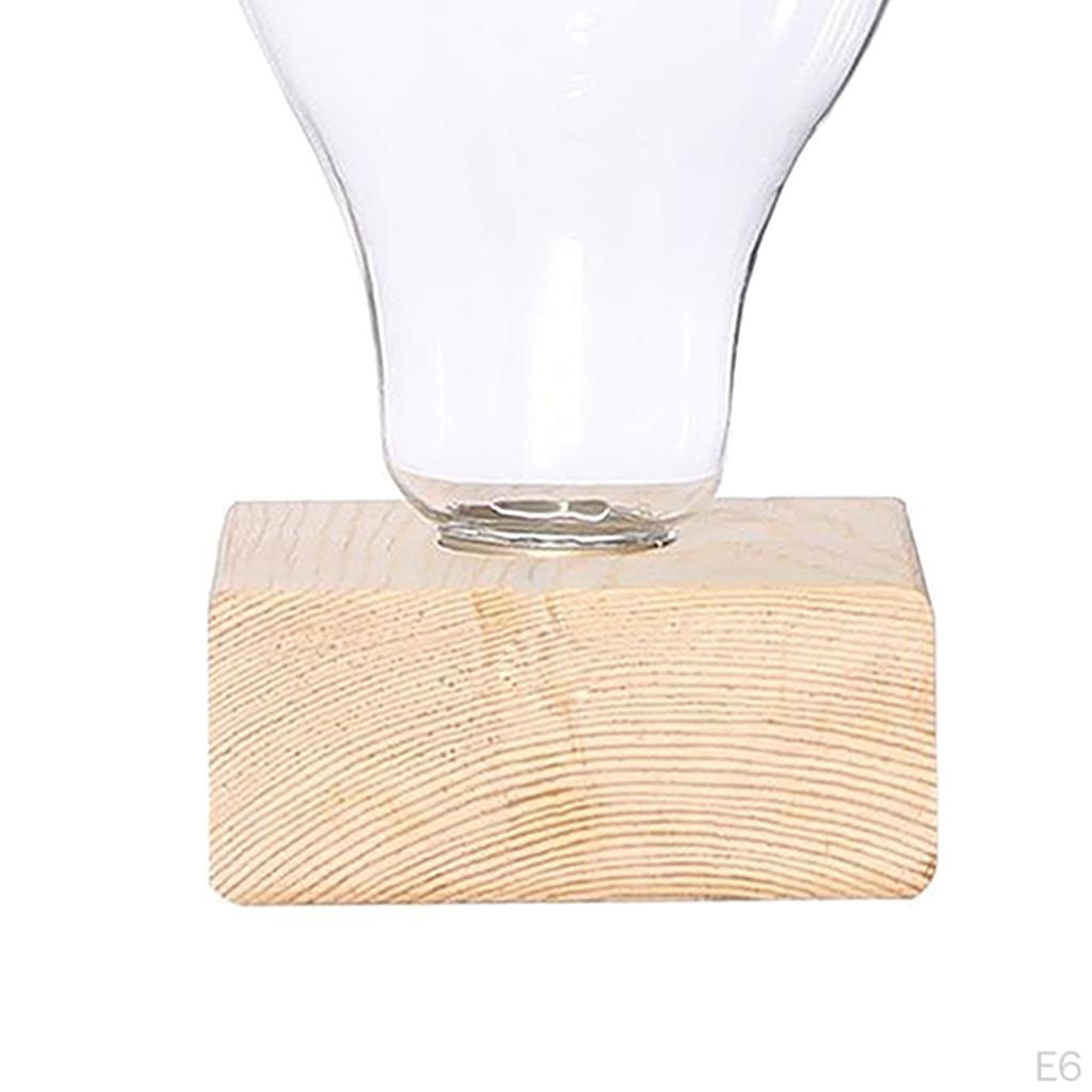 Vase Wooden Desktop Glass Holder For