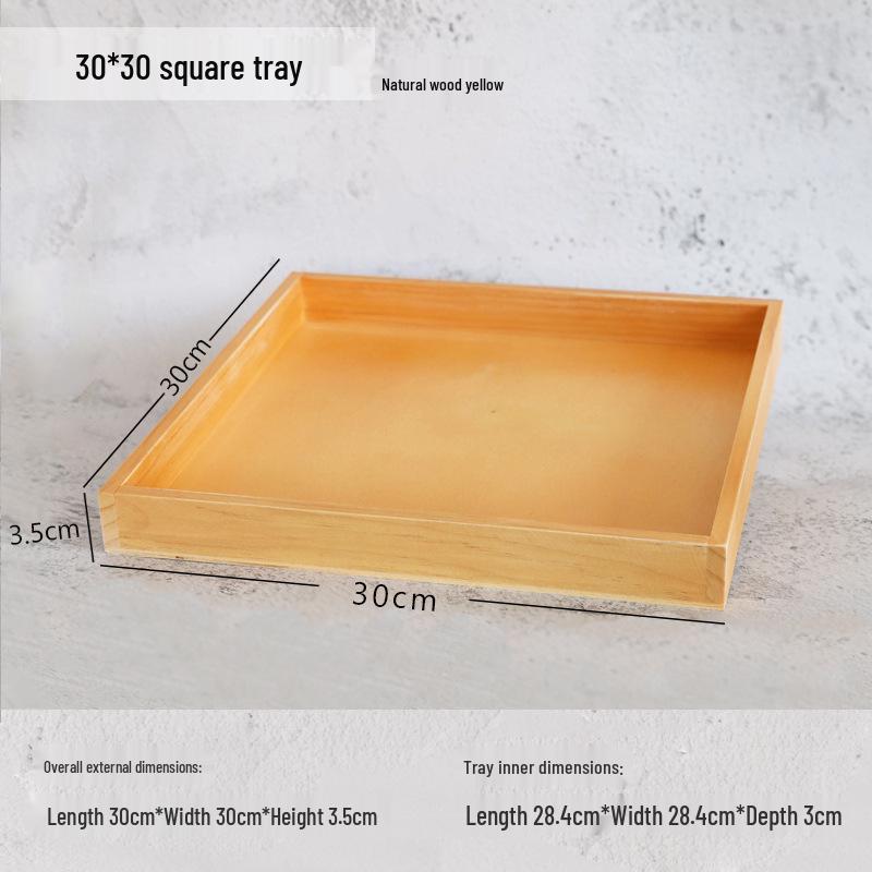 Wooden Desktop Storage Box: Raw Wood Tray & Cosmetics Lipstick Organizer