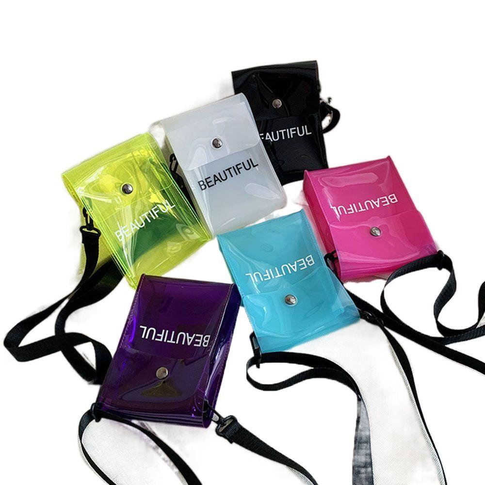 Flap Bag Ladies Summer Phone Pocket Single Shoulder Bag Transparent Messenger Bag Crossbody Bag