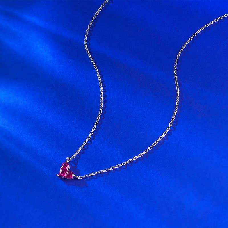 Jewelry Mini Peach Heart Necklace Clavicle Chain Temperament Light Luxury High Sense