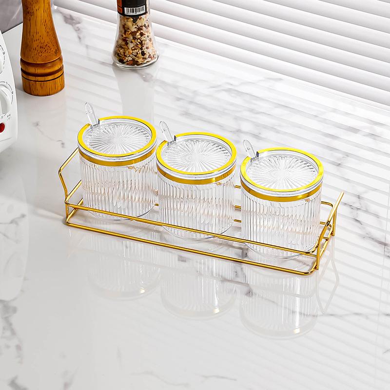 Seasoning Jar Set Combination Storage Spice Box Kitchen Household Salt Jar Seasoning Bottle Jar Spice Bottle Storage Box Sugar Bowl
