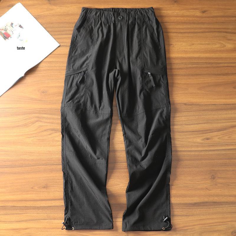 Pantalones de senderismo impermeables y de secado rápido para hombre - Ajuste holgado casual, pierna recta, cortavientos de verano.