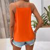 GMXIA Women's Fashion Casual Summer Spring Solid Color Print Sleeveless V-Neck Blouses & Shirts