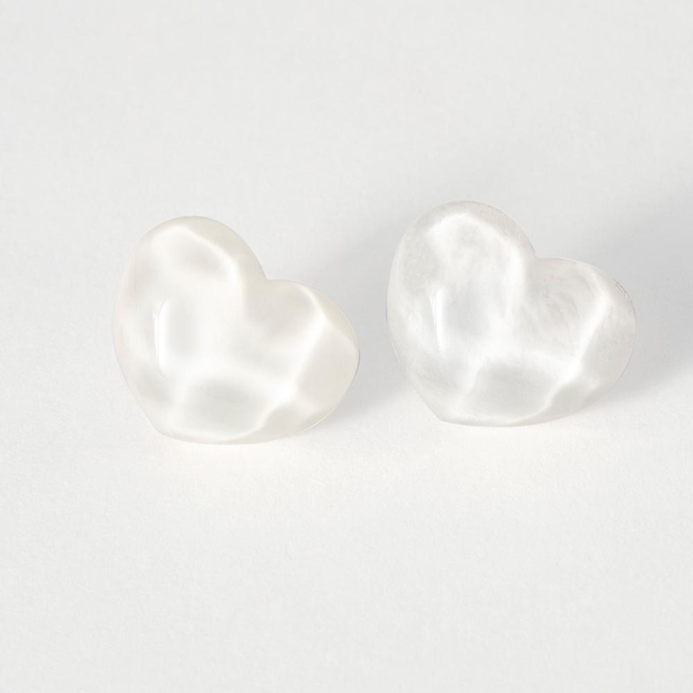 Pinkdudu Jelly Color Love Stud Earrings Resin Fashion Sweet Gentle All-match Summer Creative Series Earrings for Women Jewelry Gifts PD1264